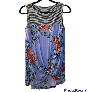 Pink Clover Knot Front Tank